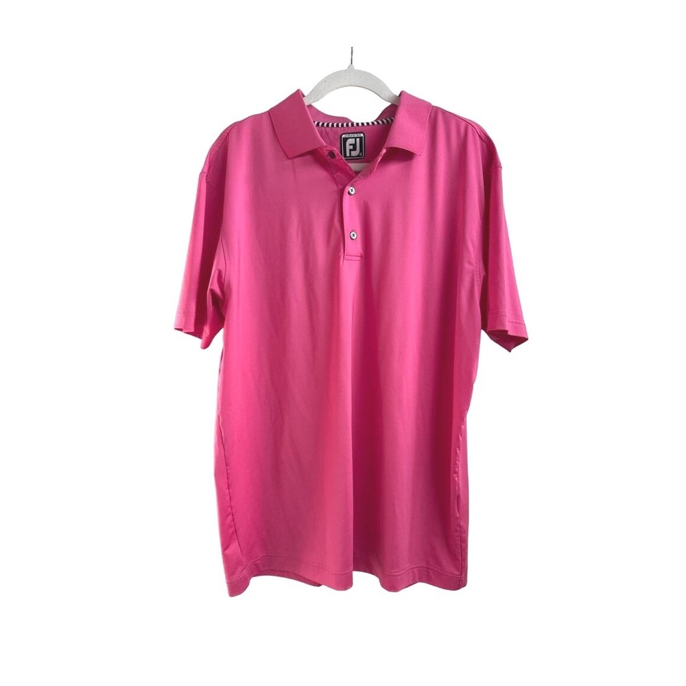 FootJoy Gorpcore Polo Shirt Athletic Fit XL Pink Performance Golf Activewear FJ